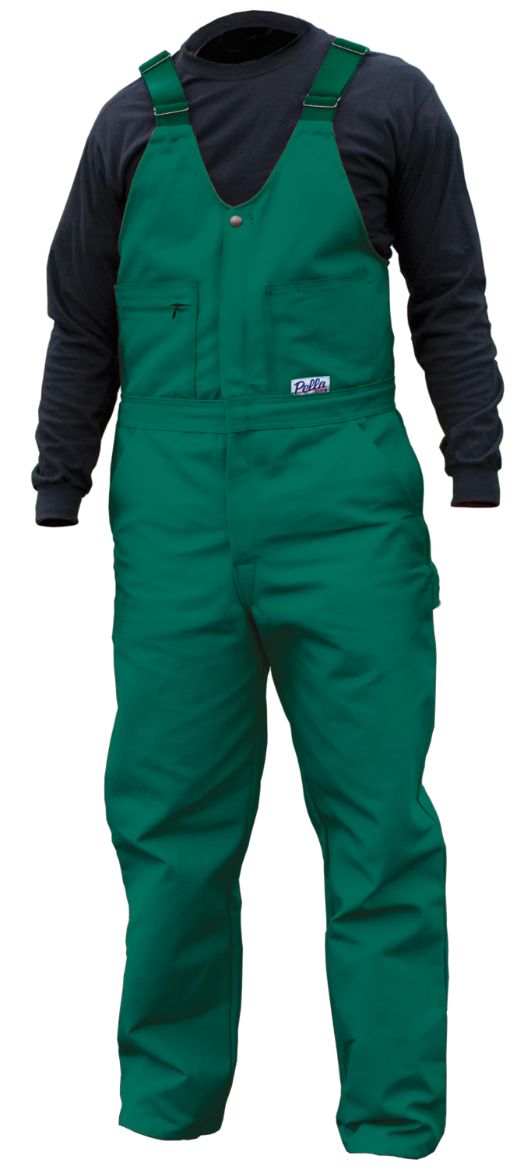 100Z Men's Spruce Green Twill Bibs (Unlined)