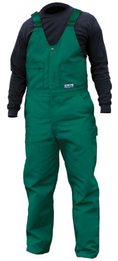 100Z Men's Spruce Green Twill Bibs (Unlined)